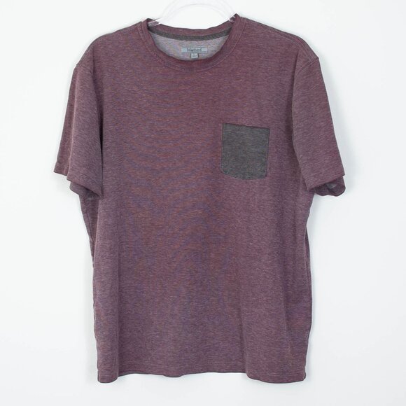 Method Mens Red Crewneck Pocket T Shirt Size L Short Sleeve Casual Lightweight - Picture 1 of 5